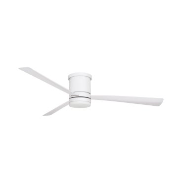 Nova Luce Silky - ventilateur de plafond avec lumière et télécommande - Ø 132 x 25 cm - 18W LED inclus - blanc mat