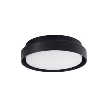 Nova Luce Oliver - plafonnier d'extérieur - Ø 27 x 7 cm - 20W LED inclus - IP65 - noir sable