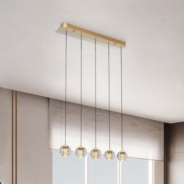 Nova Luce Licio - lampe suspendue - 84 x 150 x 10 cm - 16W dimmable LED inclus - or