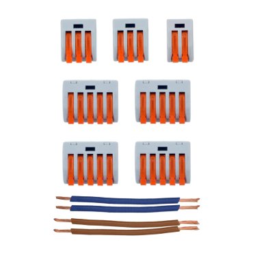 wago kit de connexion pour plaque de plafond avec 8 points lumineux