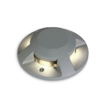 ONE Light Ground Surface Mounted Range - projecteur de sol - Ø 20 x 4,2 cm - 4 x 3W LED inclus - IP67 - gris