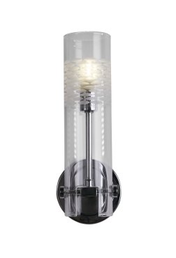 Searchlight Scope - applique murale - 10 x 29 cm - IP44 - chromé et transparent