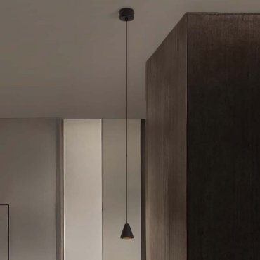 Nova Luce Irmos - lampe suspendue - Ø 6 x 191 cm - 5W LED inclus - noir sablé