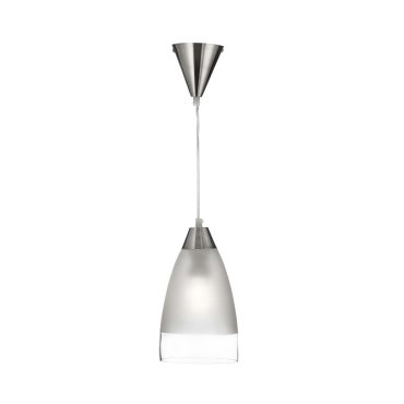 Searchlight Metal and Glass Pendants - lampe suspendue - Ø 15 x 120 cm - argent satiné