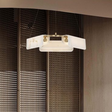Nova Luce Aider - lampe suspendue - Ø 63 x 130 cm - 34W dimmable LED inclus - laiton doré