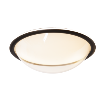 Maxlight Lotto - plafonnier - Ø 48 x 14 cm - 40W + 10W LED inclus - blanc et noir