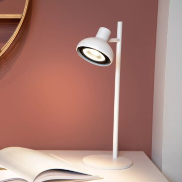 Lucide Sensas - lampe à poser - Ø 18 x 46,7 cm - blanc