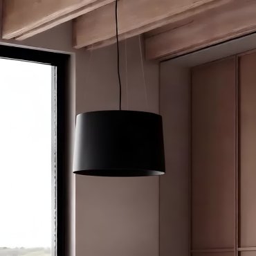 Nova Luce Atil - lampe suspendue - Ø 35 x 210 cm - 24W LED inclus - noir sablé