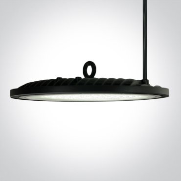 ONE Light Industrial AC LED UFO - lampe suspendue - Ø 26 x 7 cm - 100W LED inclus - IP65 - noir