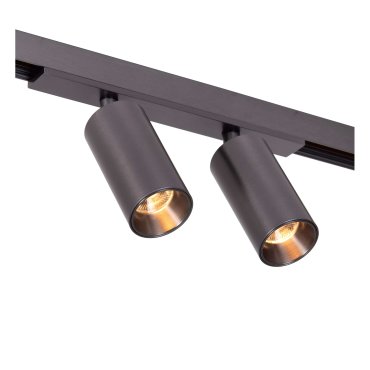 Lucide Linial Bix - système de rails magnétiques - spot sur rail - 17 x 3,5 x 10 cm - LED 2 x 8W incl. - Fonction de gradation et couleur de lumière réglable via l'application - noir chrome mat