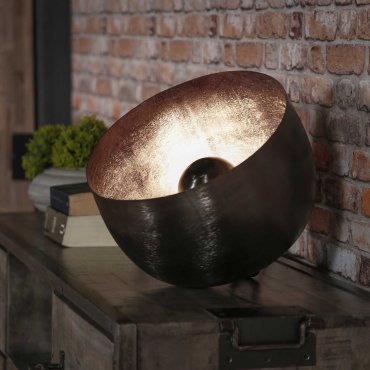 Vico Basket - lampe à poser et lampadaire - Ø 36 x 35 cm - nickel noir