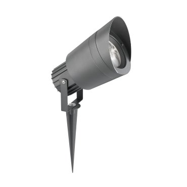 Nova Luce Inside - spot de sol sur pointe - 20 cm - IP54 - gris foncé
