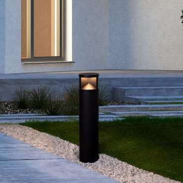 Nova Luce Soul - lampe de jardin - 16 x 73 cm - 24W LED inclus - IP65 - noir sablé