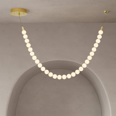 Nova Luce Perla - lampe suspendue - 116 x 81 cm - 48W dimmable LED inclus - doré
