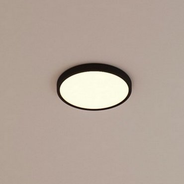 Nordlux Oja Smart - plafonnier - Ø 29 x 2,3 cm - 15W - fonction de gradation via app - 2700-6500K - noir