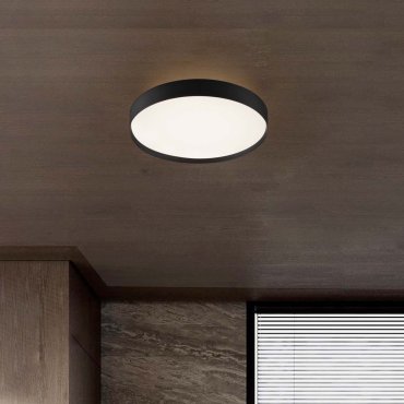 Nova Luce Roi - plafonnier - Ø 40 x 8,5 cm - 37W dimmable LED inclus - noir sablé