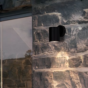 Nova Luce Jackie - applique murale extérieure - Ø 6 x 8 x 8 cm - 3W LED inclus - IP65 - anthracite foncé