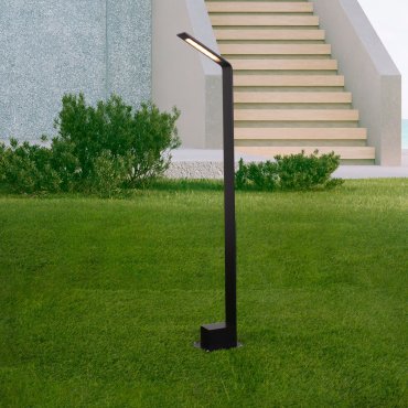 Nova Luce Vel - lampe de jardin - 9,5 x 80 cm - 7W LED inclus - IP65 - noir sablé