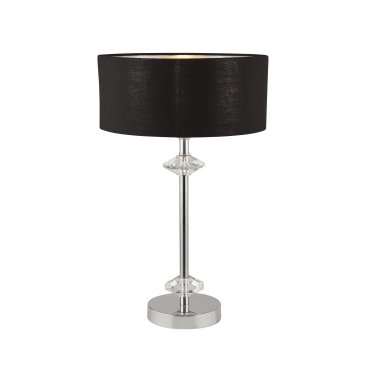 Searchlight New Orleans - lampe à poser - Ø 28 x 46 cm - noir et chrome