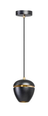 ETH Claire - suspension - Ø 15 x 200 cm - noir et laiton