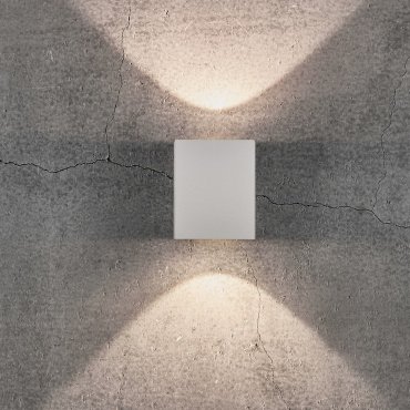 Nordlux Canto Kubi 2 - applique murale extérieure - 8,7 x 10,4 cm - 2 x 6W LED inclus - IP44 - blanc