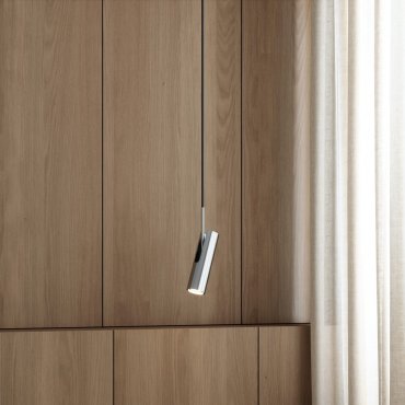 Design For The People MIB 6 - lampe suspendue - Ø 6 x 327 cm - chromé