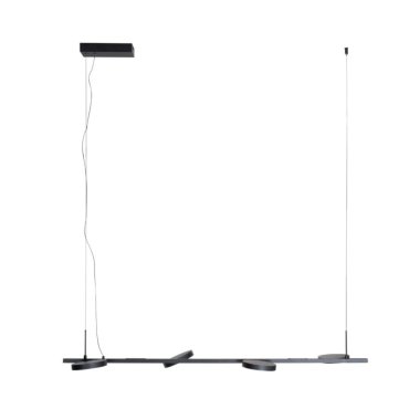 Maxlight Ibiza - lampe suspendue - 130 cm - 4 x 8W LED inclus - noir