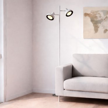 Lucide Sensas - lampadaire - 30 x 22 x 137,9 cm - blanc