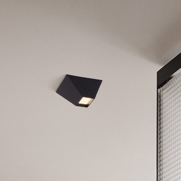 Nova Luce Utopia - plafonnier - 15 x 6,5 x 15 cm - 9W LED inclus - noir sablé