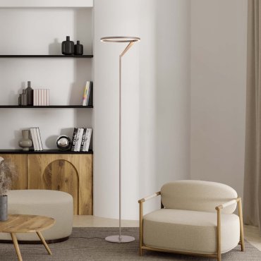 Nova Luce Tilia - lampadaire - Ø 33 x 168 cm - 26W dimmable LED inclus - café moka