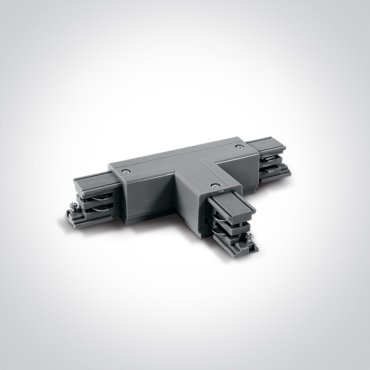 ONE Light Square Track Accessories - Connecteur en T gauche - Système de rail triphasé - 16A - gris