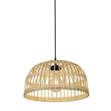 Searchlight Bali - lampe suspendue - Ø 40 x 155 cm - marron