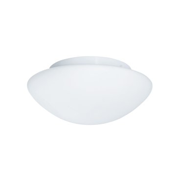 Searchlight Bathroom Flush - plafonnier de salle de bains - Ø 28 x 11,5 cm - IP44 - blanc opale