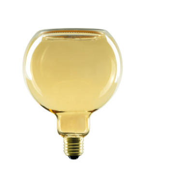 Segula Ampoule LED - Globe flottant - Ø 12,5 x 16,5 cm - E27 - 4W dimmable - 2200K - ambre