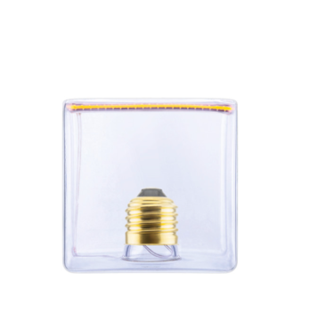 Segula ampoule LED - Floating Cube Inside - 12,5 x 12,5 x 9 cm - E27 - 4,5W dimmable - 2200K - transparent