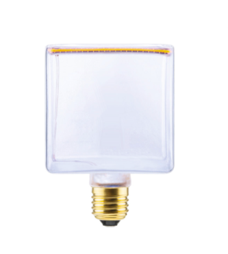 Segula Ampoule LED - Cube flottant - 12,5 x 12,5 x 12,5 cm - E27 - 4,5W dimmable - 2200K - transparent