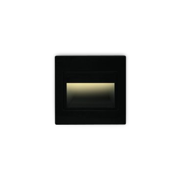 ONE Light Indoor Square Wall Recessed - applique murale encastrée - 9,4 x 3,5 x 9,4 cm - 1,5W LED inclus - noir
