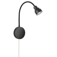 Fischer &amp; Honsel Kevin - applique murale avec interrupteur - Ø 10 x 35 cm - noir