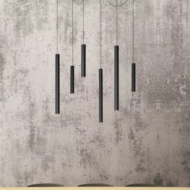 Lucide Lorenz - lampe suspendue - 120 x 120 x 130 cm - 6 x 4W LED dimmable inclus - noir