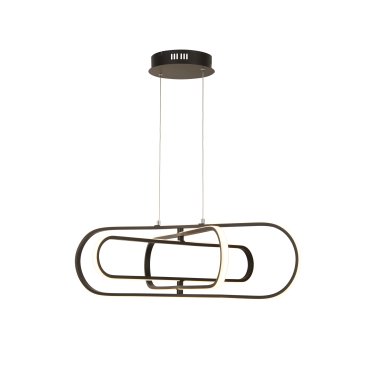 Searchlight Clip - lampe suspendue - 80 x 120 cm - 53W LED inclus - noir et opale