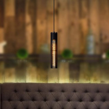 Lucide Lionel - lampe suspendue - 6,5 x 11 x 180 cm - noir