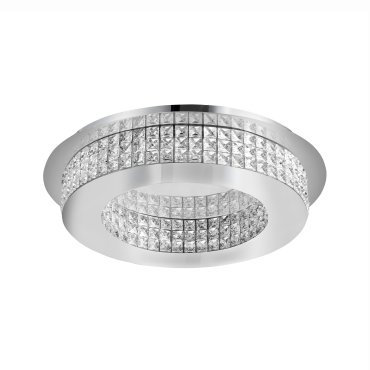 Nova Luce Zeffari - plafonnier - Ø 50 x 10,7 cm - 40W LED inclus - chrome
