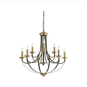 Searchlight Belfry - lustre - Ø 78 x 200 cm - bronze et brun