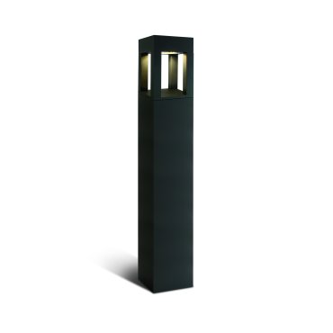 ONE Light Cage Light II - lampe de jardin - 16 x 16 x 90 cm - 22W LED inclus - IP65 - anthracite - couleur de lumière blanc chaud