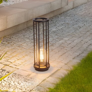 Nova Luce Elysium - lampe de jardin - Ø 16 x 50 cm - IP65 - anthracite foncé