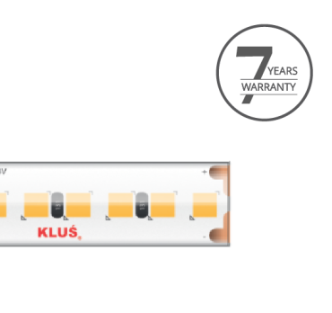 Klus Bande LED - largeur 1cm, longueur 500cm - 24Vdc - dimmable - 9,1W LED par mètre - 266 LED par mètre - IP65 - 4000K