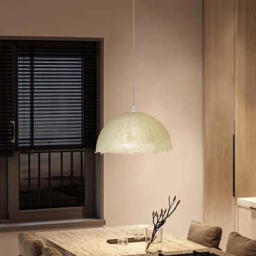 Nova Luce Lalu - lampe suspendue - Ø 40 x 250 cm - blanc sablé