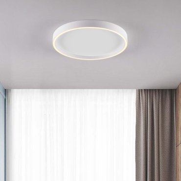 Nova Luce Istos - plafonnier - Ø 50 x 5 cm - 38W dimmable LED inclus - blanc sablé