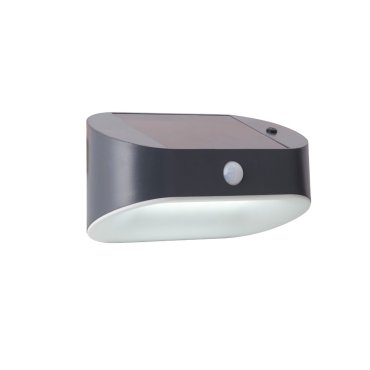 Searchlight Ella - Applique d'extérieur avec capteur solaire - 17 x 9,5 cm - 1,2W LED inclus - IP44 - anthracite