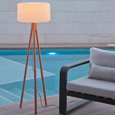 New Garden Chloe - lampadaire d'extérieur - Ø 45 x 140 cm - 7W LED dimmable inclus - IP65 - blanc